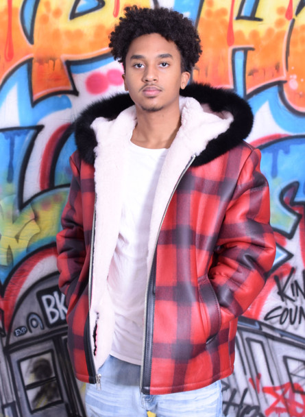 Red and Black Lumberjack print 