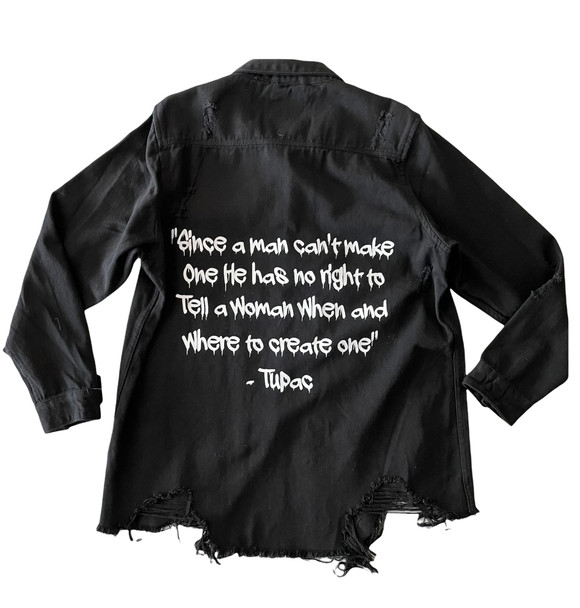 Lyrics Oversized Denim Jacket