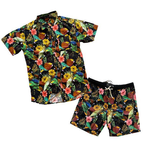 Flower Print Shorts Set