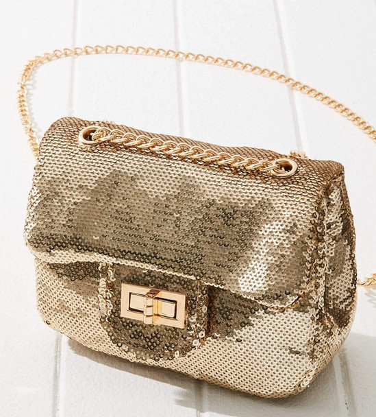 Gold Sequin Mini Pocketbook 