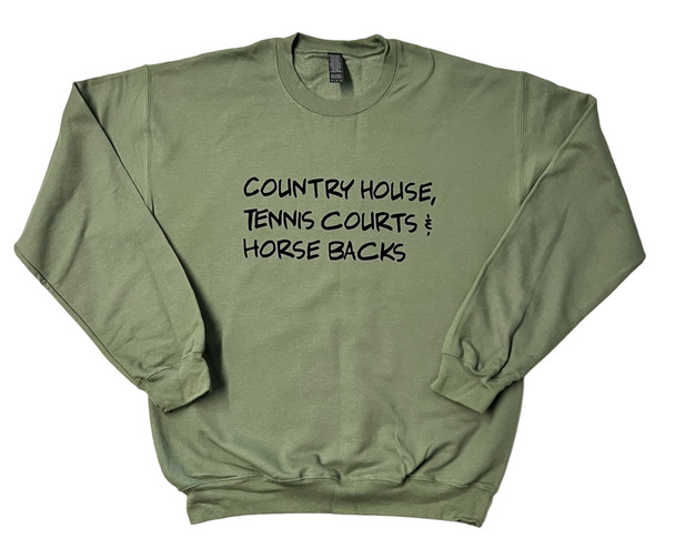 Army Green Country House Sweatshirt