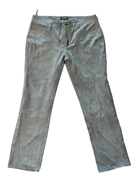 Lightweight Grey Suede Leather Pants