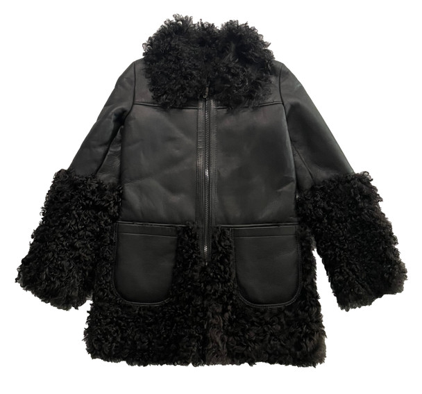 Mongolian Fur Black Sheepskin