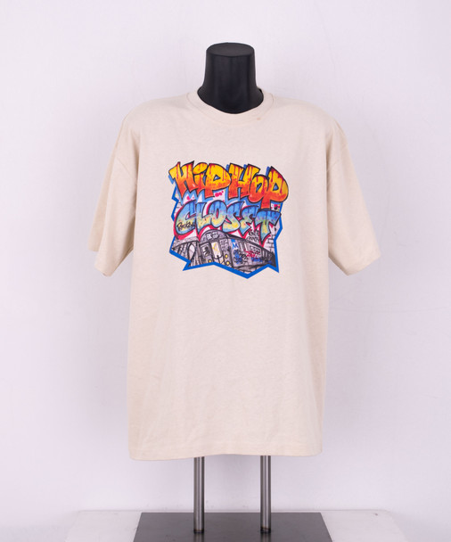 Cream color HipHopCloset Block Party 25 Tee Collectors piece