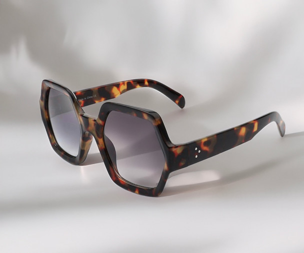 Frame Game Heavy leopard oversized unisex sunglasses