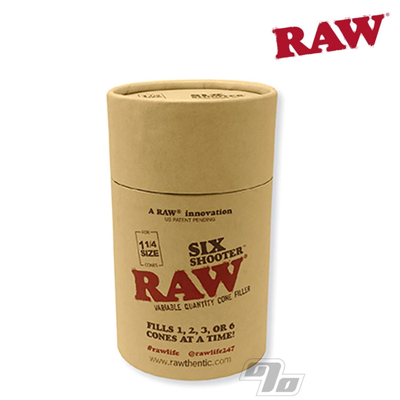 RAW Six Shooter Cone Filler for loading 1 1/4 Size RAW cones