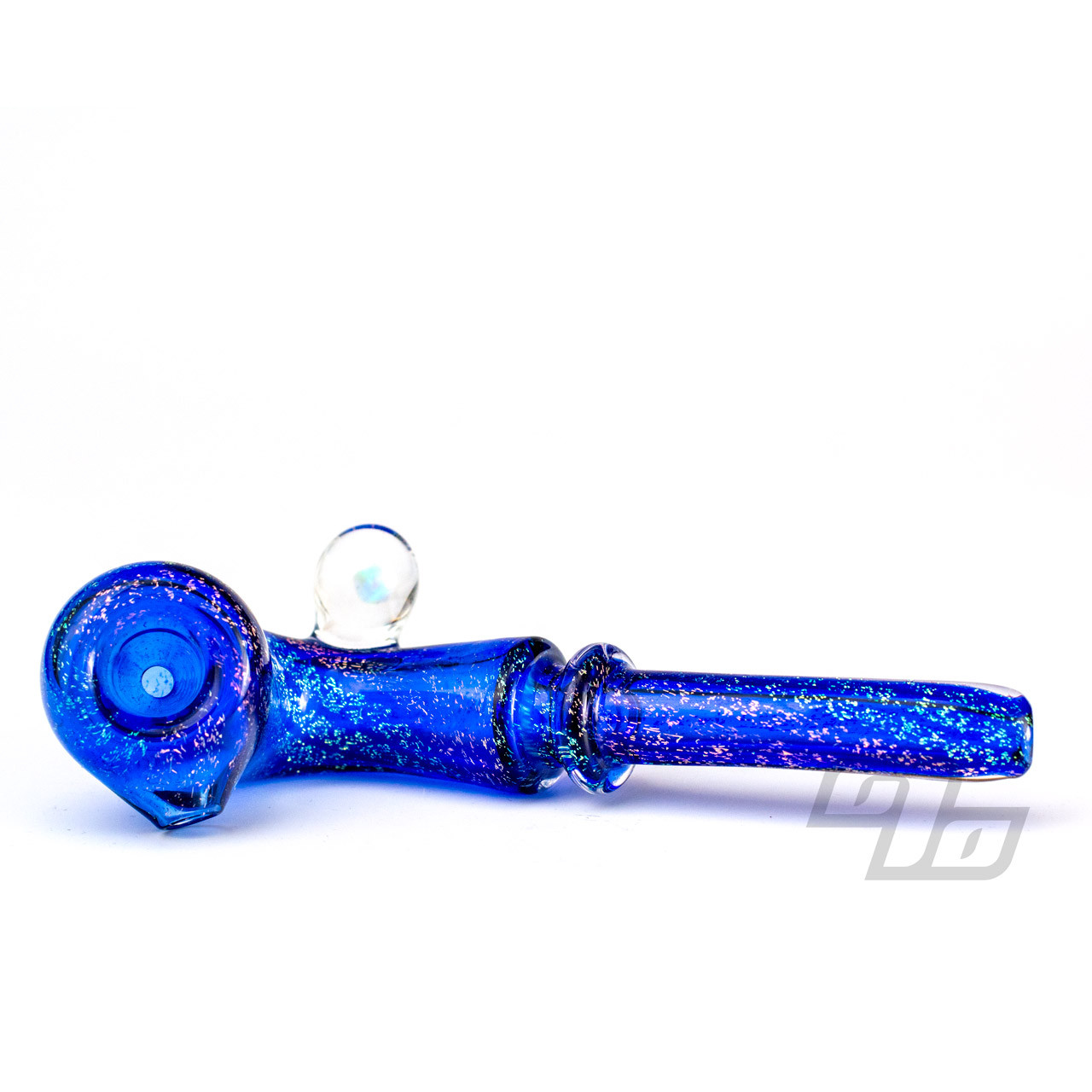 Veg Dichro Glass Sherlock Pipe with Opal