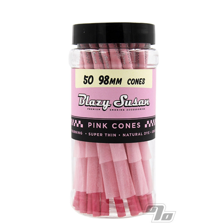 Blazy Susan 98mm Pre Rolled Pink Cones 50 Pack