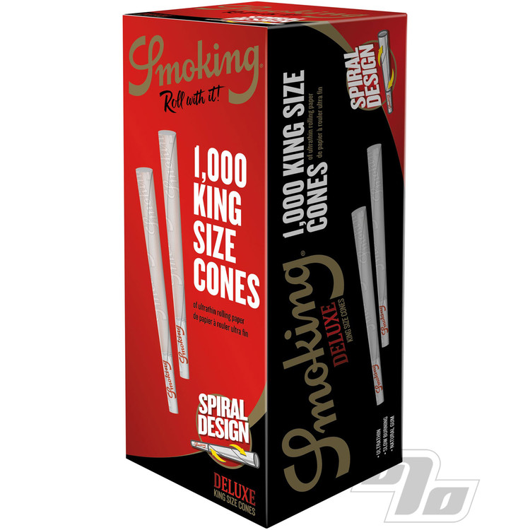 Smoking DeLuxe King Size Cones 1000 Bulk Pack