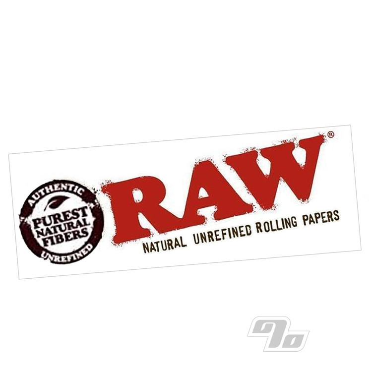 RAW Natural Rolling Papers Clear Window Sticker