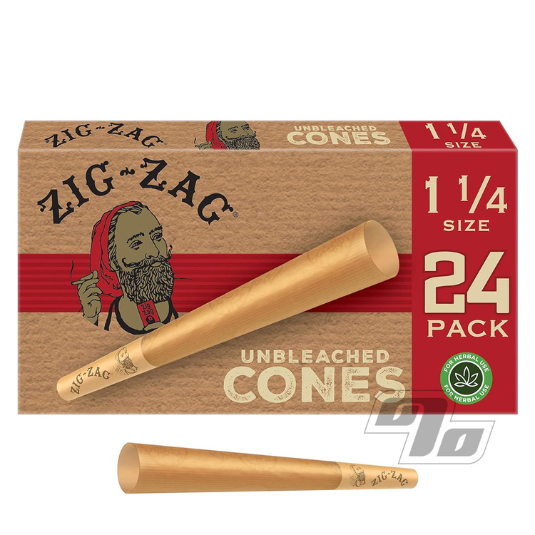 24 Pack Zig Zag Unbleached Cones 1 1/4