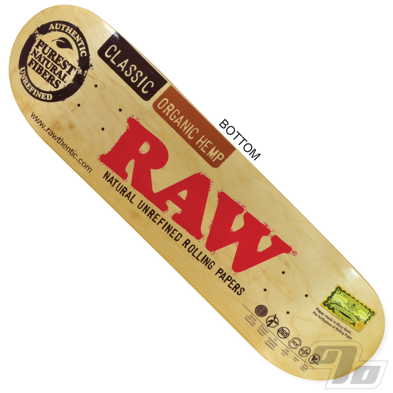 Classic RAW Skateboard Deck RAW Rolling Papers