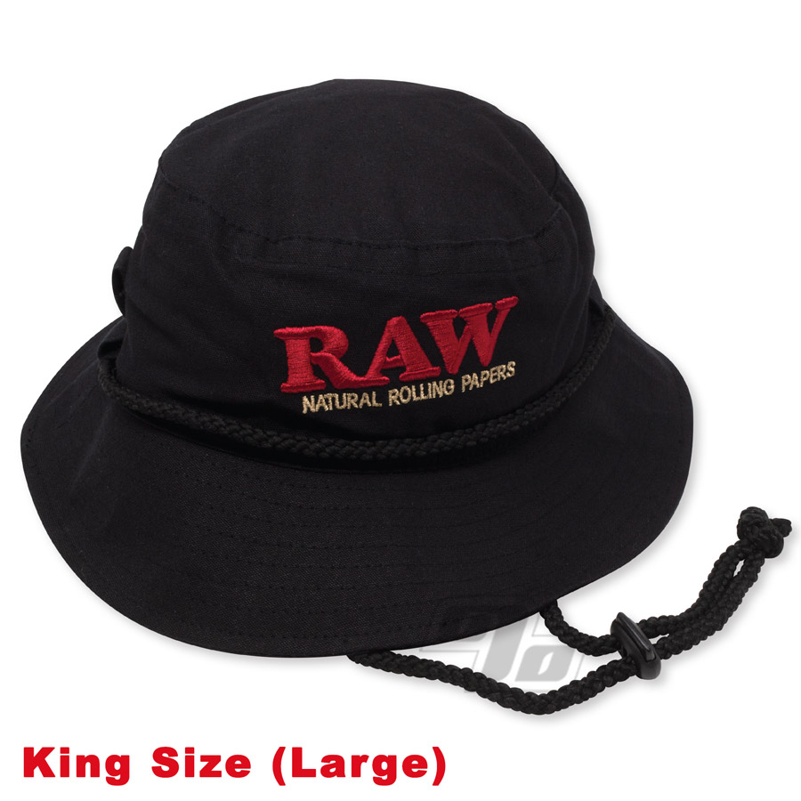 RAW Smokermans Hat Black in King Size Large