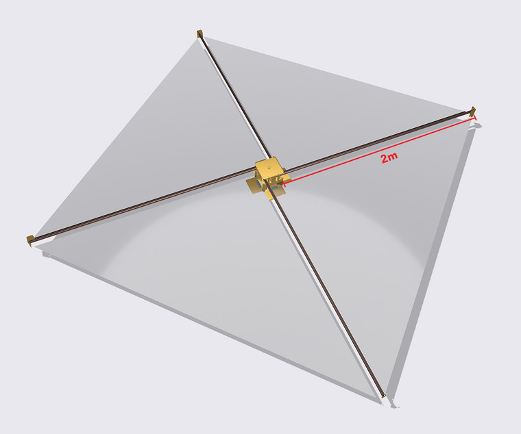 Spinnaker2 Dragsail deployed - Vestigo Aerospace - SmallSat Catalog - Orbital Transports