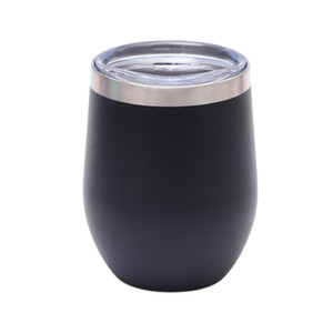 HOM3521 2 Layers Stainless Steel Wine Cup, 12OZ