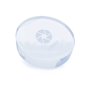 OFF3023 4/5" Round Size Crystal Paperweight