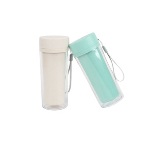 OFF3120 10OZ Double layer Straw Fiber Water Bottle