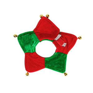 HOM2024 Small Size Christmas Pet Costume Velvet Collar with Bells
