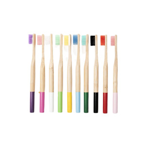 HOM3511 Biodegradable Colorful Bamboo Toothbrush