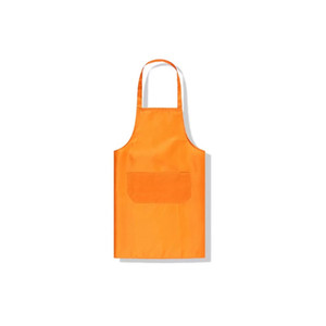 HOM3454 Solid Color Polyester Apron with Two Pockets