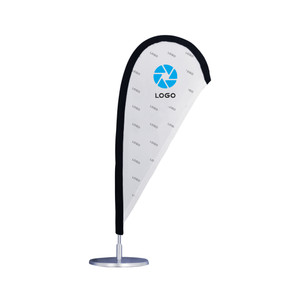 MOR2074  Teardrop Desktop Flag with Round Base