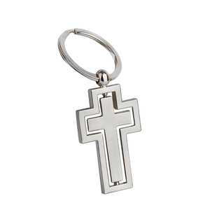 MOR3203 Creative Double Sided Rotating Cross Keychain
