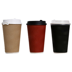 MOR3533 16oz  S Shape corrugated paper take-away coffee cup