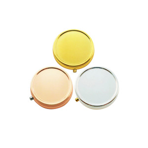 HAL1133 Round Shape 3 Parts Glass Pill Box