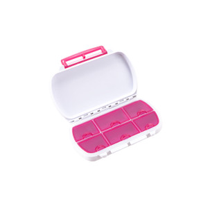 HAL1156 Portable 6 Compartment Pill Holder with Safety Lock