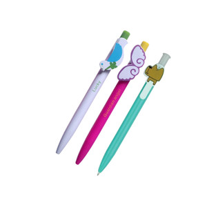 FPP1165 Plastic Ballpoint Pen with Cute Cartoon Clip