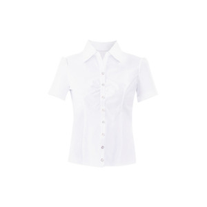 APD1113 Women's Slim Fit Buttondown Short Sleeve Blouse