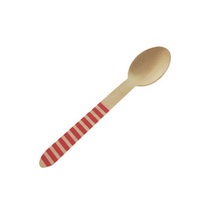 HAD1143 Wooden Ice-cream Spoon with Striped Handle