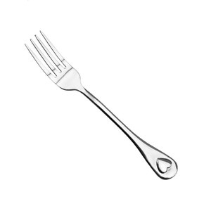 BWS1374 Dining Fork Etched with Heart Pattern Handle