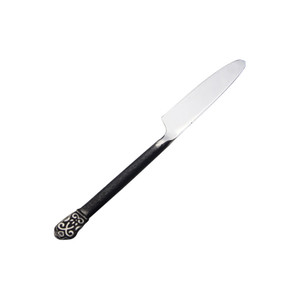 BWS1384 Black Matte Retro Handle Dining Knife