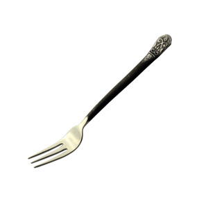 BWS1385 Black Matte Retro Handle Dining Fork