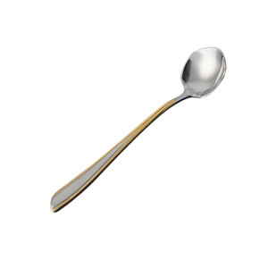 BWS1392 Shovel Bowl Coffee Spoon with Gold Line Handle
