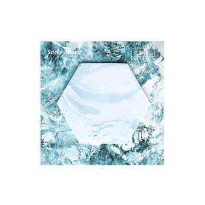 FPS1124 Hexagon Green Sticky Note with Marble Texture