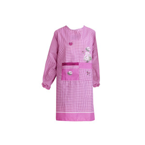 APA1143 Sweet Style Long-sleeved Apron with Two Front Pockets