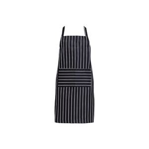 APA1178 White and Black Stripe Polyester Apron
