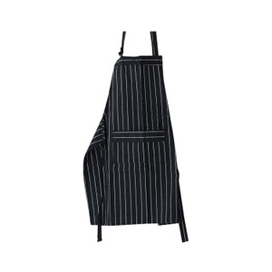 APA1185 British Style Unisex Black-and-white Stripe Polyester Apron
