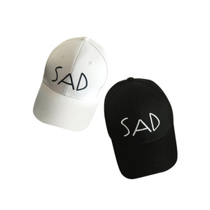 APH1135 Korean Style Solid Color Baseball Hat with Embroidered Letters