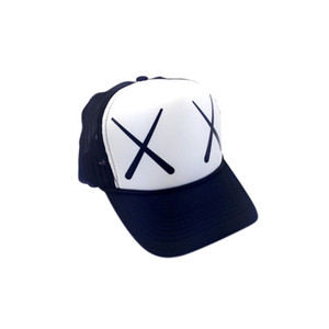 APH1250 Black and White Baseball Cap with Cross Pattern