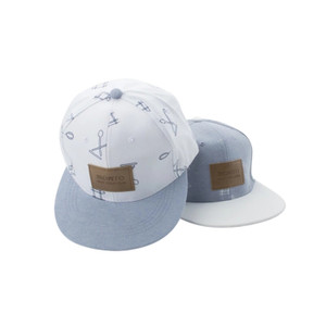 APH1281 Fresh Color Denim Cloth Flat Bill Cap