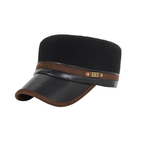 APH1292 Senior Men's Woolen Felt Corps Hat with Brown Trim