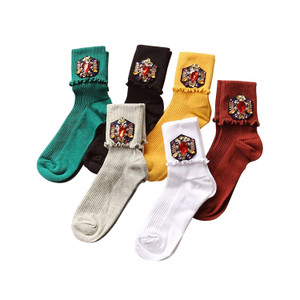 APS1183 Cotton Floral-cuff Sock