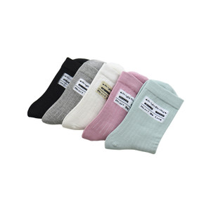 APS1228 Women's Solid Color Cotton Sock