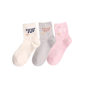 APS1233 Women's Solid-Color Cotton Sock