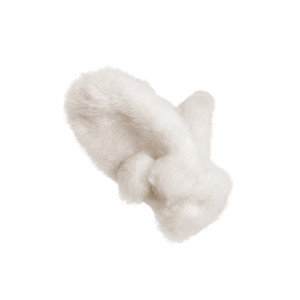 APG1136 Ladies' Stylish White Plush Glove