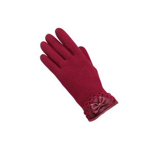 APG1203 Korean Style Trendy Spun Velour Glove with Capacitive Finger