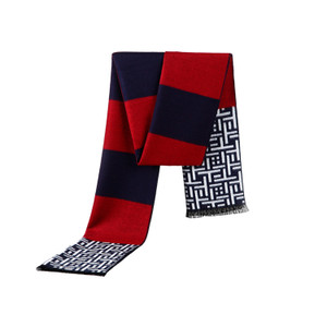 APC1145 Men's Korean Style Updated Plaid Pattern Acrylic Scarf